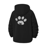 Cat Paw Print Unisex Full-Zip Printed Waterproof Hooded Windbreaker