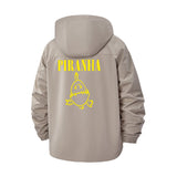 Piranha Graphic Unisex Full-Zip Printed Waterproof Hooded Windbreaker