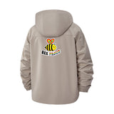 Bee Proud Unisex Full-Zip Printed Waterproof Hooded Windbreaker