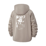 Cartoon Cat Club Unisex Full-Zip Printed Waterproof Hooded Windbreaker