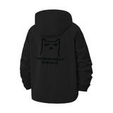 Dubious Cat Unisex Full-Zip Printed Waterproof Hooded Windbreaker