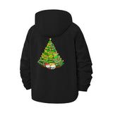 Christmas Tree Unisex Full-Zip Printed Waterproof Hooded Windbreaker