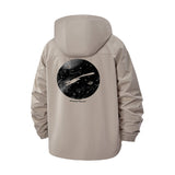 Dark Abstract Moon Unisex Full-Zip Printed Waterproof Hooded Windbreaker