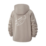 Playful Cat So What Unisex Full-Zip Printed Waterproof Hooded Windbreaker