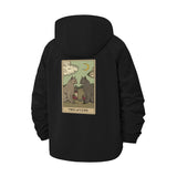 Tarot Wolves Unisex Full-Zip Printed Waterproof Hooded Windbreaker