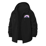 Proud Cat Lady Vote Unisex Full-Zip Printed Waterproof Hooded Windbreaker