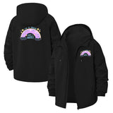 Proud Cat Lady Vote Unisex Full-Zip Printed Waterproof Hooded Windbreaker