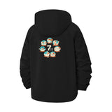 Cute Sushi Cat Unisex Full-Zip Printed Waterproof Hooded Windbreaker