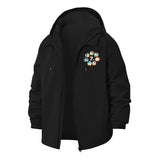 Cute Sushi Cat Unisex Full-Zip Printed Waterproof Hooded Windbreaker