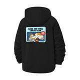 Book and Chill Cat Library Unisex Full-Zip Printed Waterproof Hooded Windbreaker