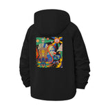 Psychedelic Abstract Art Unisex Full-Zip Printed Waterproof Hooded Windbreaker