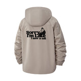 Funny Cat Excuse Unisex Full-Zip Printed Waterproof Hooded Windbreaker