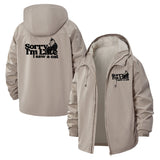 Funny Cat Excuse Unisex Full-Zip Printed Waterproof Hooded Windbreaker