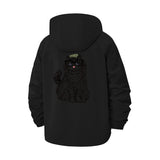 Cool Cat Graphic Unisex Full-Zip Printed Waterproof Hooded Windbreaker