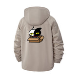 Cat in Box Unisex Full-Zip Printed Waterproof Hooded Windbreaker