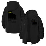 Cat Piano Unisex Full-Zip Printed Waterproof Hooded Windbreaker