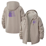 Read More Books Unisex Full-Zip Printed Waterproof Hooded Windbreaker