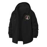 Botanical Mushroom Wreath Unisex Full-Zip Printed Waterproof Hooded Windbreaker