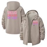 Proud Childless Cat Lady Unisex Full-Zip Printed Waterproof Hooded Windbreaker