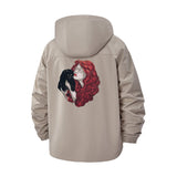 Cat Lover Artwork Unisex Full-Zip Printed Waterproof Hooded Windbreaker
