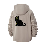 Starry Cat Unisex Full-Zip Printed Waterproof Hooded Windbreaker