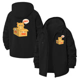 Grumpy Cat in Box Unisex Full-Zip Printed Waterproof Hooded Windbreaker