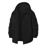 Ornate Gothic Motif Unisex Full-Zip Printed Waterproof Hooded Windbreaker