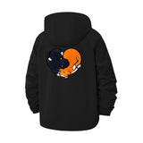 Cute Snuggling Calf Unisex Full-Zip Printed Waterproof Hooded Windbreaker
