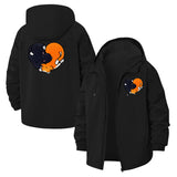 Cute Snuggling Calf Unisex Full-Zip Printed Waterproof Hooded Windbreaker