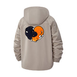 Cute Snuggling Calf Unisex Full-Zip Printed Waterproof Hooded Windbreaker