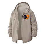 Cute Snuggling Calf Unisex Full-Zip Printed Waterproof Hooded Windbreaker
