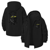 Cat Meme Unisex Full-Zip Printed Waterproof Hooded Windbreaker