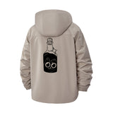 Poison Bottle Skull Unisex Full-Zip Printed Waterproof Hooded Windbreaker