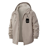 Poison Bottle Skull Unisex Full-Zip Printed Waterproof Hooded Windbreaker