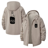 Poison Bottle Skull Unisex Full-Zip Printed Waterproof Hooded Windbreaker