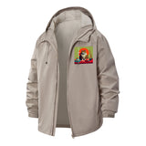 Cat Sushi Unisex Full-Zip Printed Waterproof Hooded Windbreaker