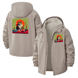 Cat Sushi Unisex Full-Zip Printed Waterproof Hooded Windbreaker
