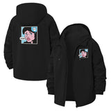 Pop Art Comic Unisex Full-Zip Printed Waterproof Hooded Windbreaker