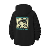Cat X-Ray Heart Unisex Full-Zip Printed Waterproof Hooded Windbreaker