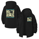 Cat X-Ray Heart Unisex Full-Zip Printed Waterproof Hooded Windbreaker
