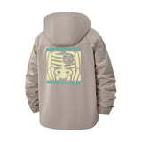 Cat X-Ray Heart Unisex Full-Zip Printed Waterproof Hooded Windbreaker