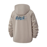 Dancing Bear Parade Unisex Full-Zip Printed Waterproof Hooded Windbreaker