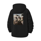 Dinosaur Fantasy Unisex Full-Zip Printed Waterproof Hooded Windbreaker