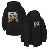 Dinosaur Fantasy Unisex Full-Zip Printed Waterproof Hooded Windbreaker