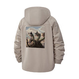Dinosaur Fantasy Unisex Full-Zip Printed Waterproof Hooded Windbreaker