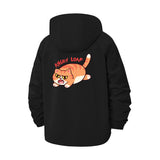Angry Cat Loaf Unisex Full-Zip Printed Waterproof Hooded Windbreaker