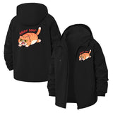Angry Cat Loaf Unisex Full-Zip Printed Waterproof Hooded Windbreaker
