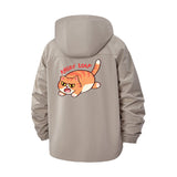 Angry Cat Loaf Unisex Full-Zip Printed Waterproof Hooded Windbreaker