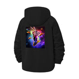 Cosmic Abstract Art Unisex Full-Zip Printed Waterproof Hooded Windbreaker