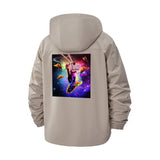 Cosmic Abstract Art Unisex Full-Zip Printed Waterproof Hooded Windbreaker